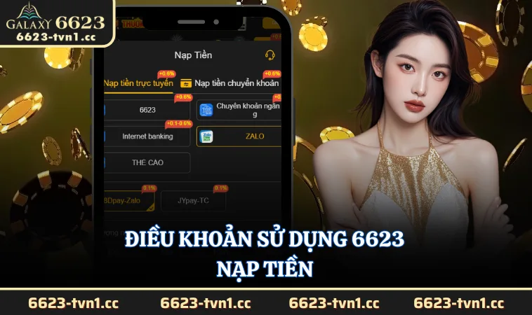 Điều khoản sử dụng 6623 nạp tiền